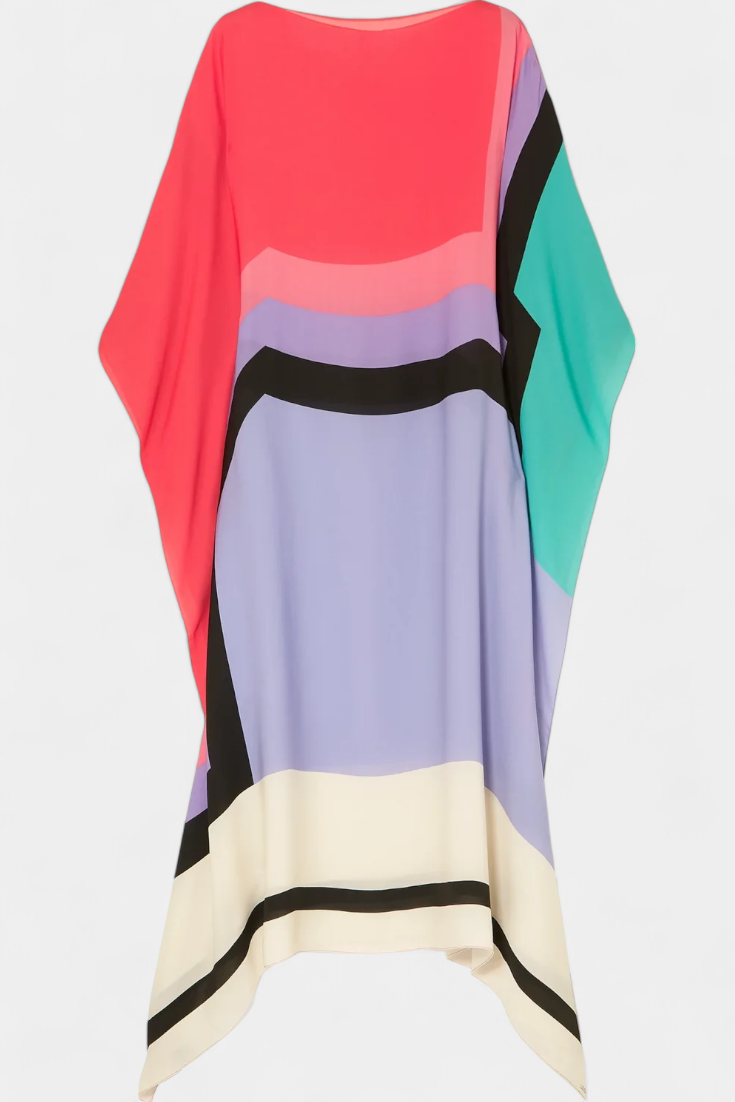 Elenora Kaftan Geometryczny o Szerokim Kroju
