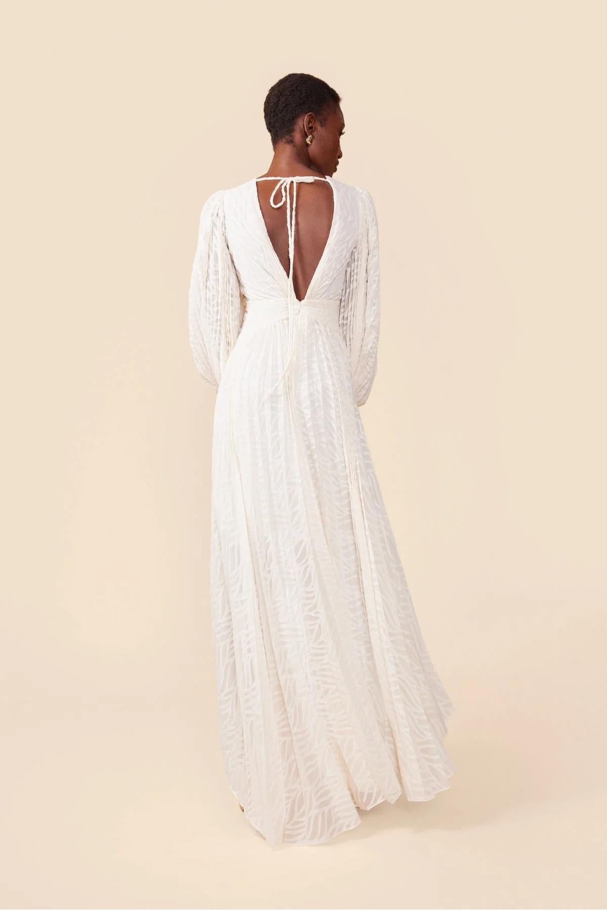 Allegory Elsa Kremowa Sukienka Maxi