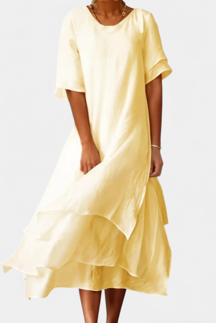 Elegancka Sukienka Maxi Eloise w Warstwach