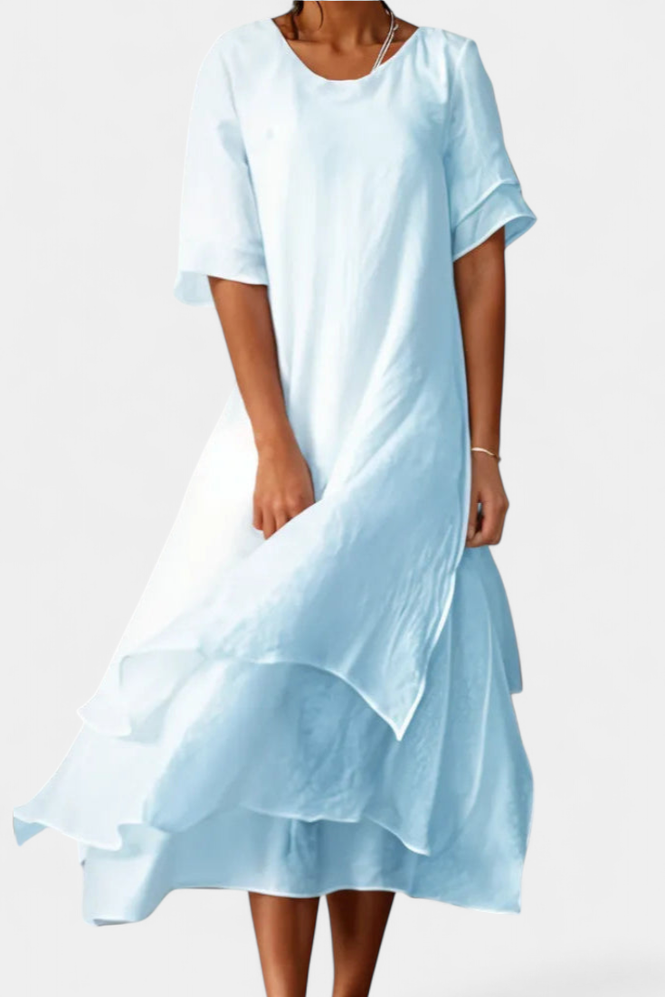 Elegancka Sukienka Maxi Eloise w Warstwach