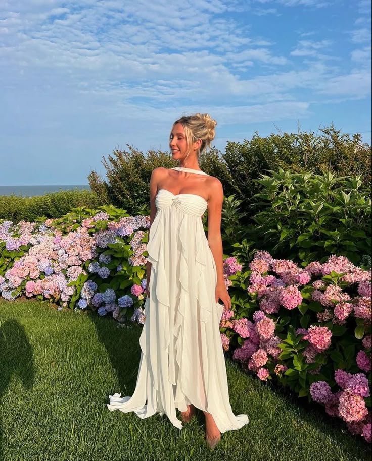 Camille | Sukienka Maxi z Falbanami