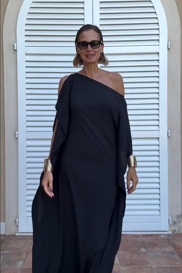 Asymetryczny Kaftan z Paskiem