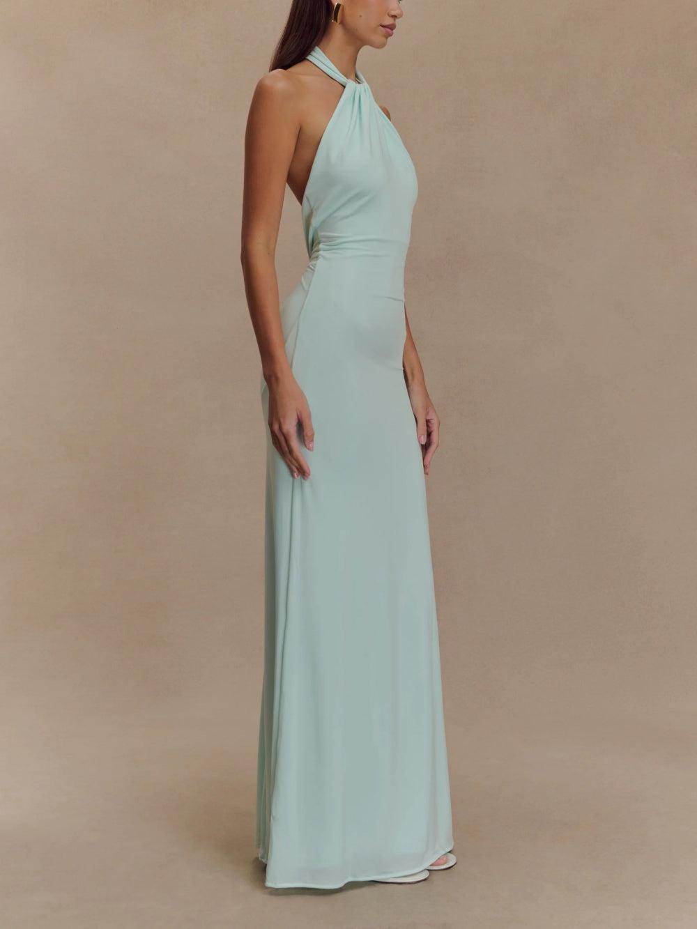 Sukienka Maxi Slinky Halter - Laguna