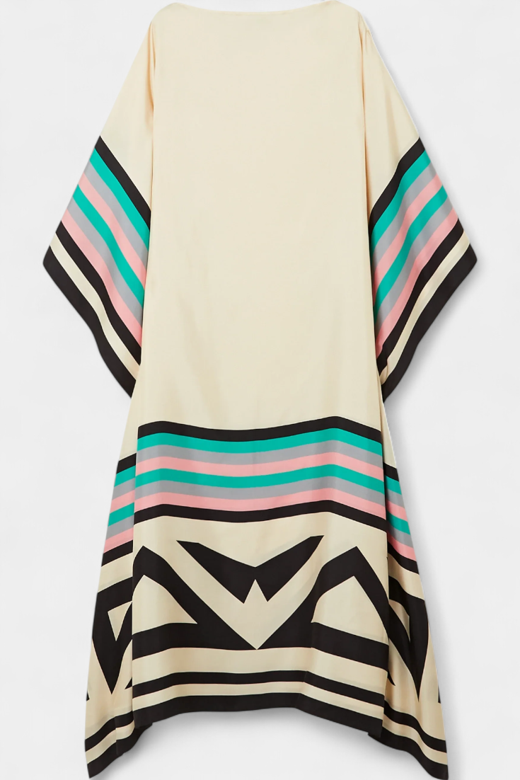 Elenora Kaftan Geometryczny o Szerokim Kroju