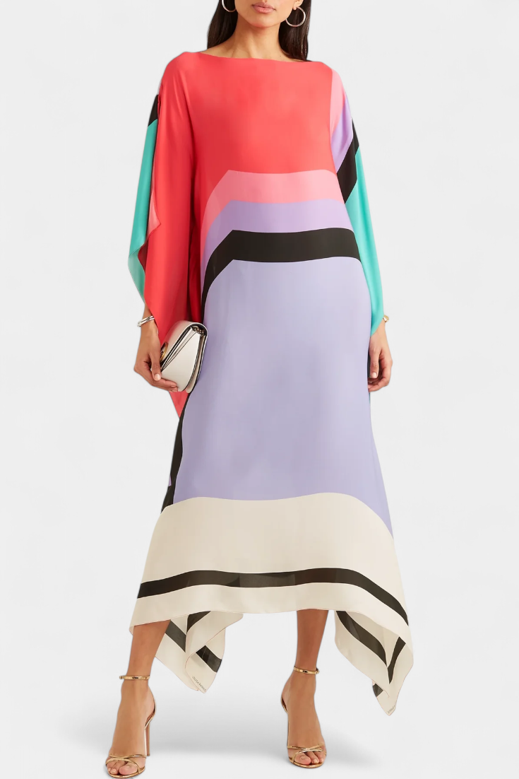 Elenora Kaftan Geometryczny o Szerokim Kroju