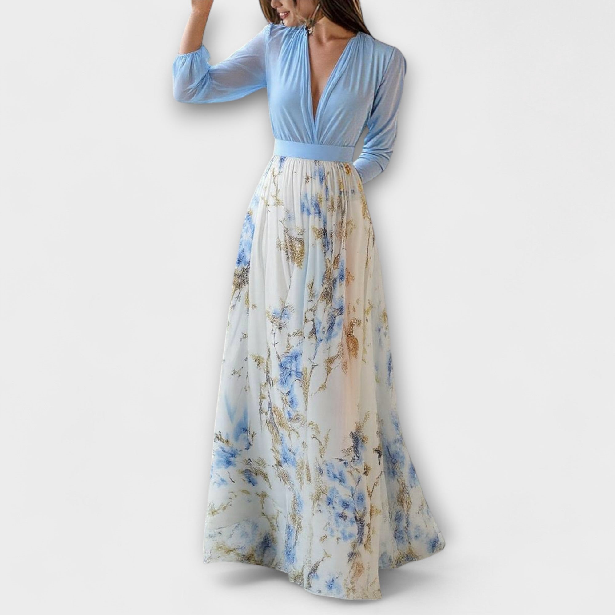 Giulia | Sukienka Maxy z Kwiatami