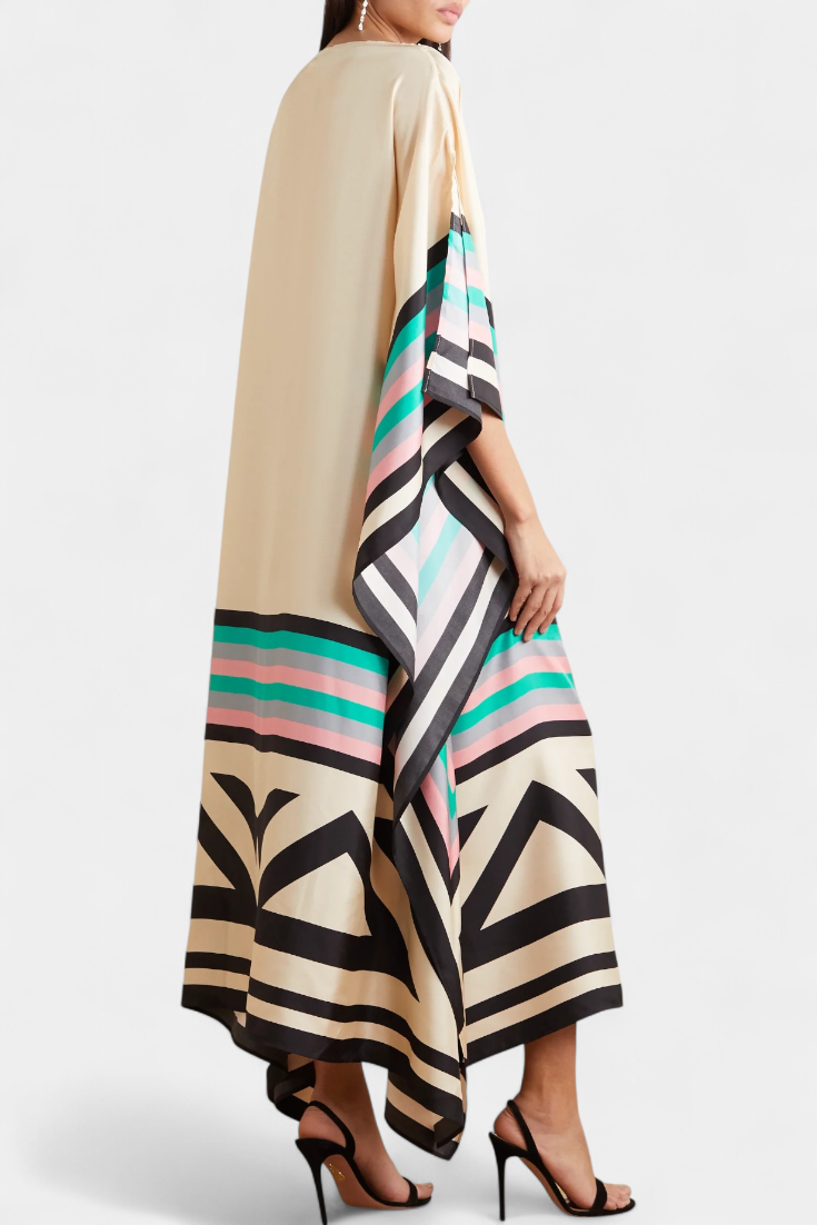Elenora Kaftan Geometryczny o Szerokim Kroju