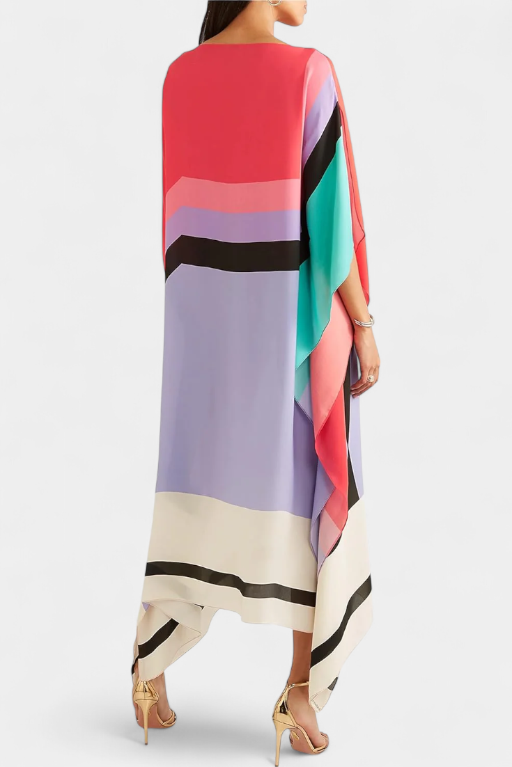 Elenora Kaftan Geometryczny o Szerokim Kroju