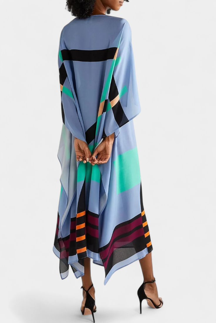 Elenora Kaftan Geometryczny o Szerokim Kroju