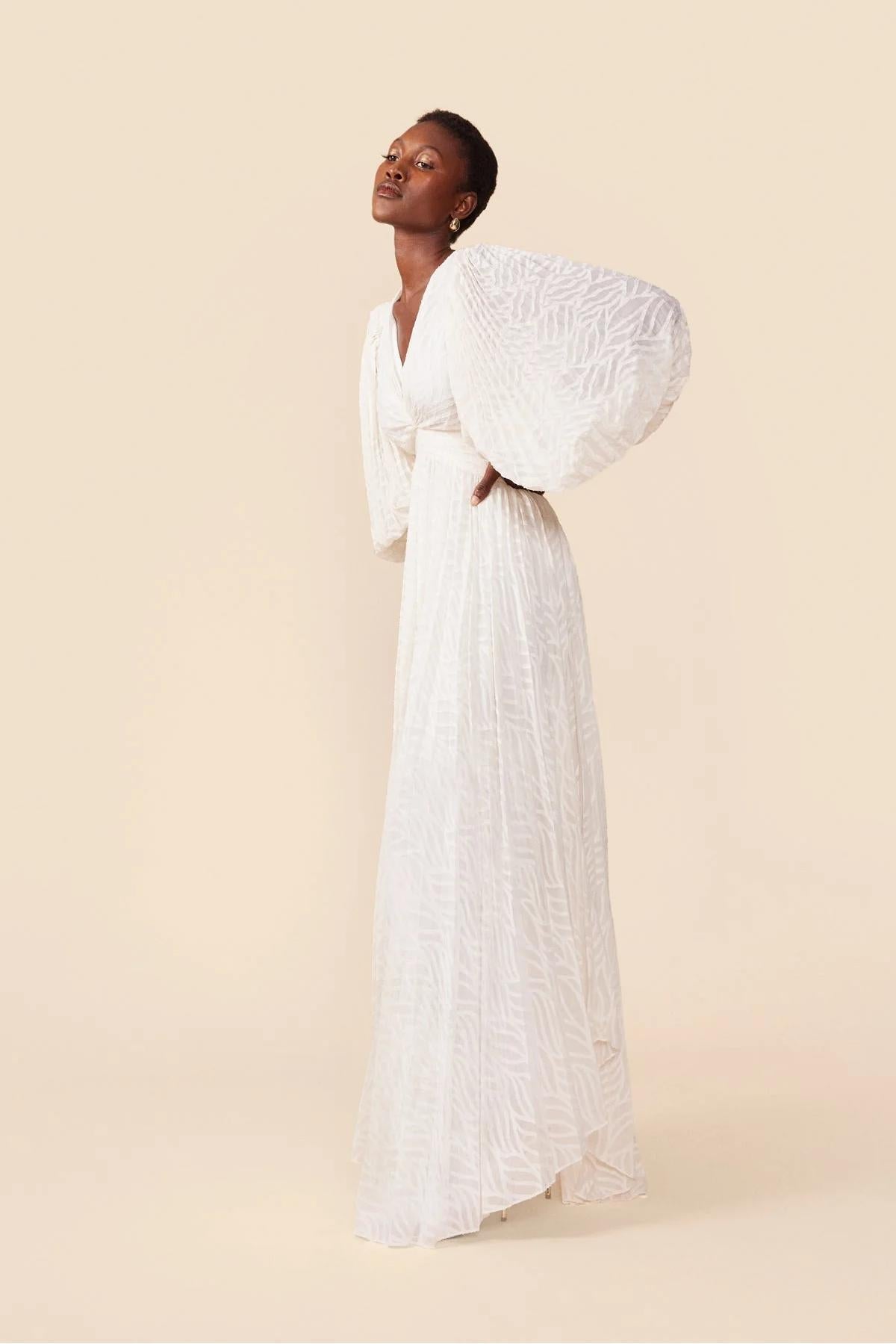 Allegory Elsa Kremowa Sukienka Maxi