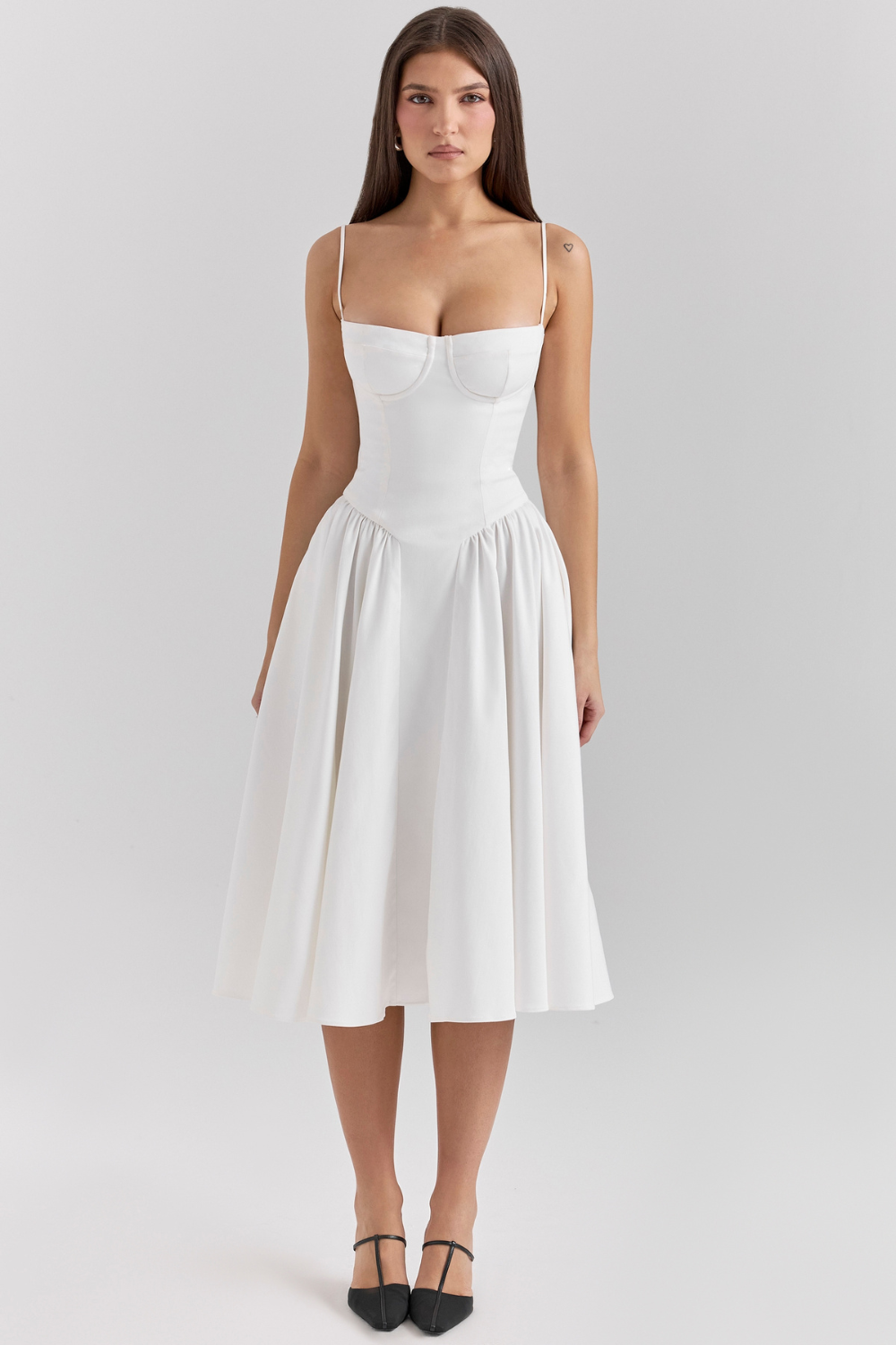 Celine | Sukienka Midi z Gorsetem