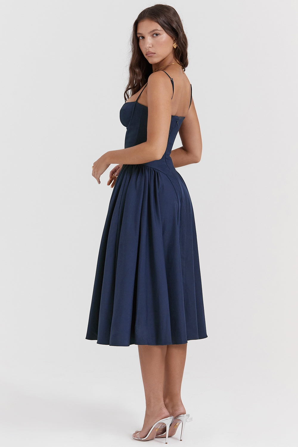 Celine | Sukienka Midi z Gorsetem
