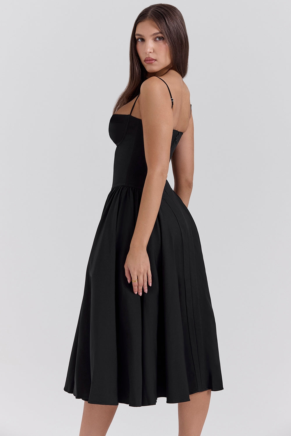 Celine | Sukienka Midi z Gorsetem
