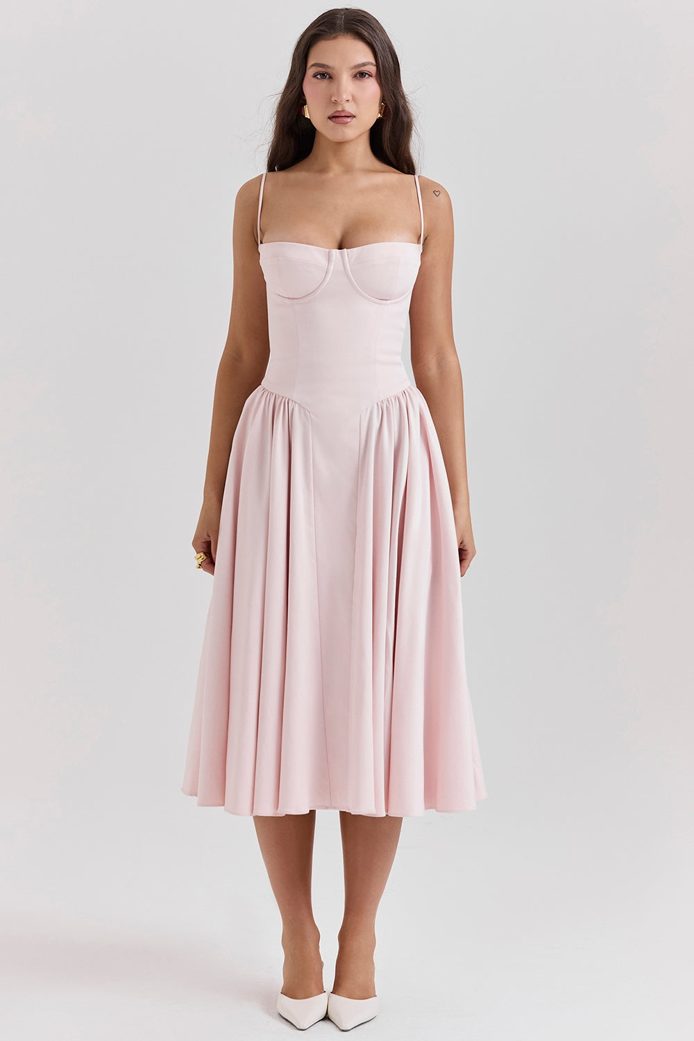 Celine | Sukienka Midi z Gorsetem