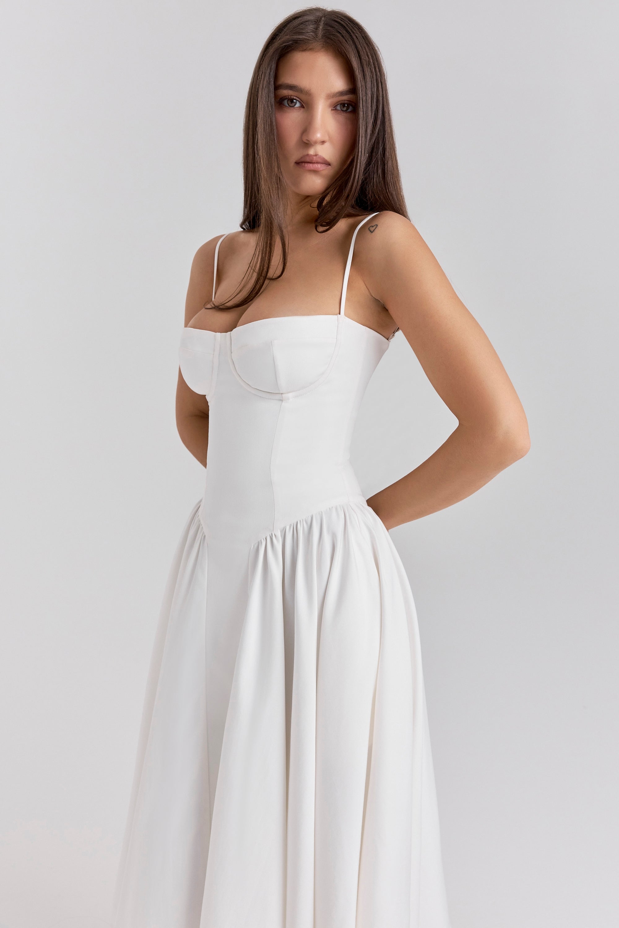 Celine | Sukienka Midi z Gorsetem