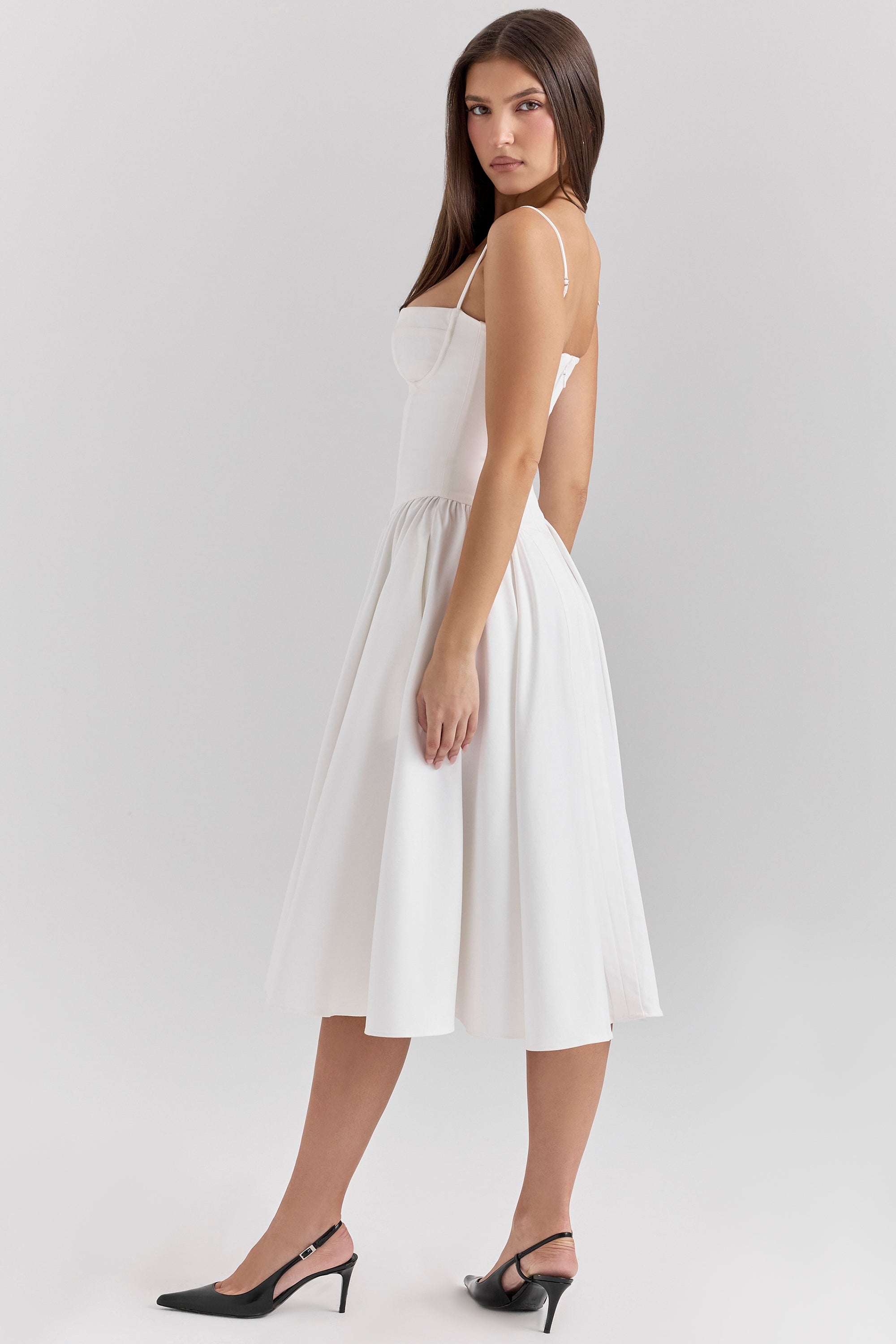 Celine | Sukienka Midi z Gorsetem