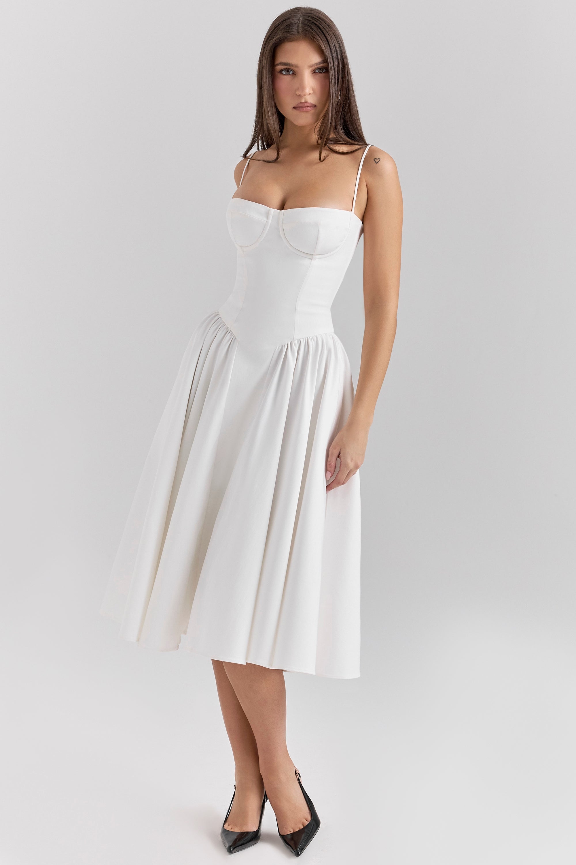 Celine | Sukienka Midi z Gorsetem