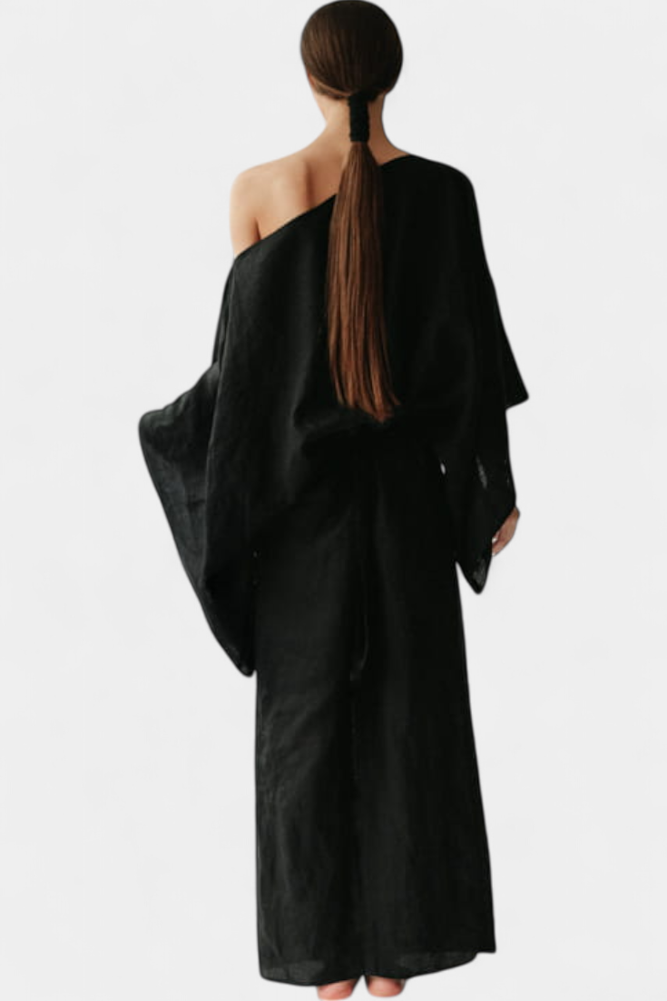 Kamilia Sukienka Kimono w Kolorze Karmazynowym