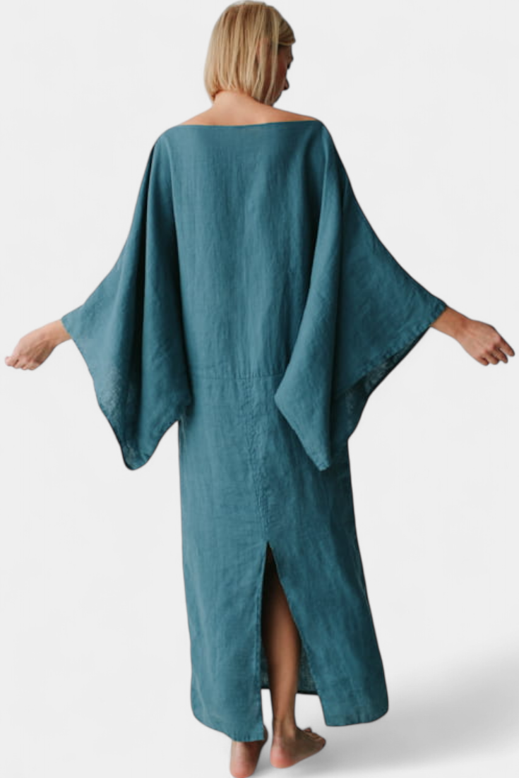 Kamilia Sukienka Kimono w Kolorze Karmazynowym