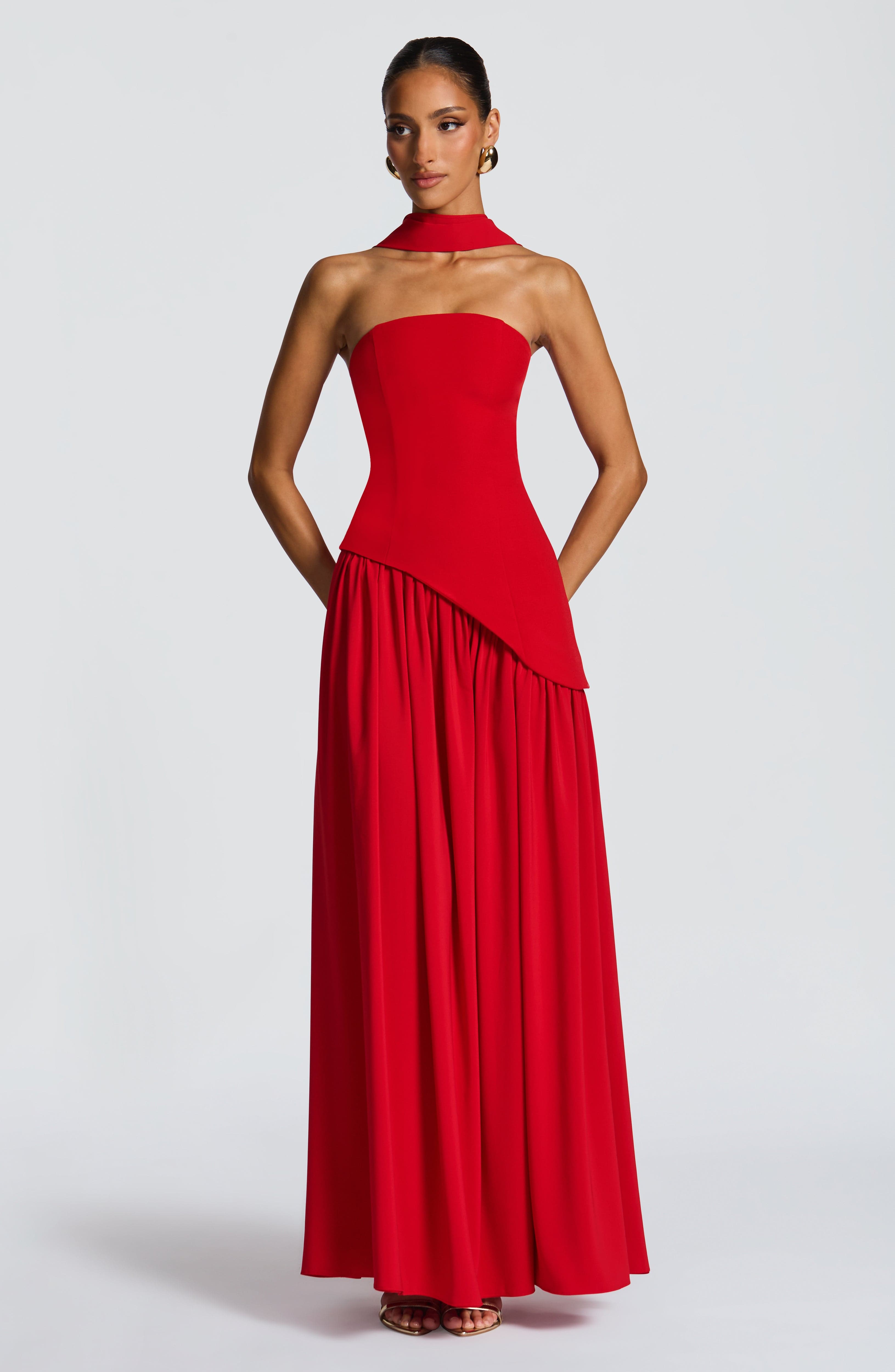 Sukienka Maliyah Maxi - Czerwona