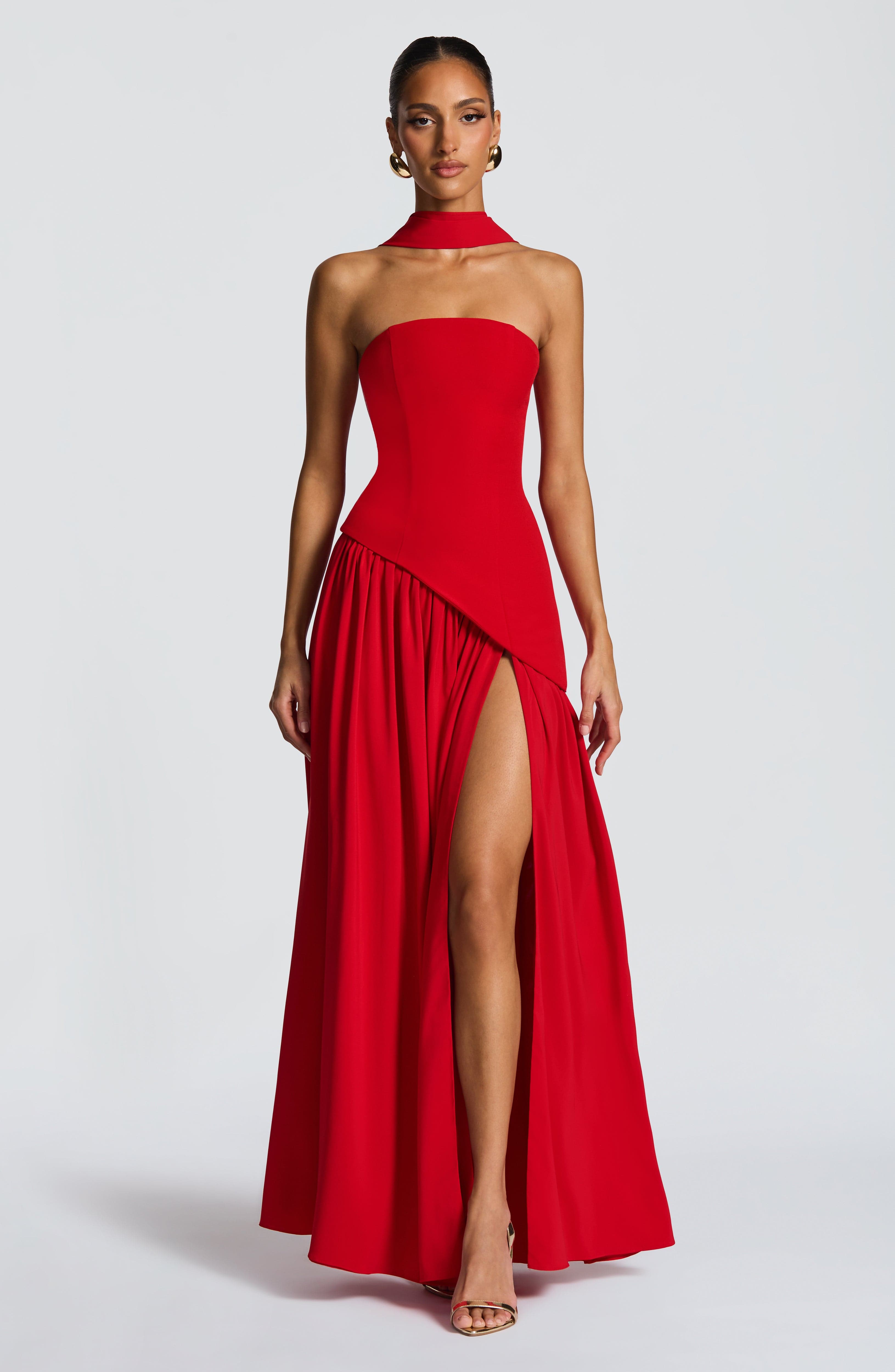 Sukienka Maliyah Maxi - Czerwona