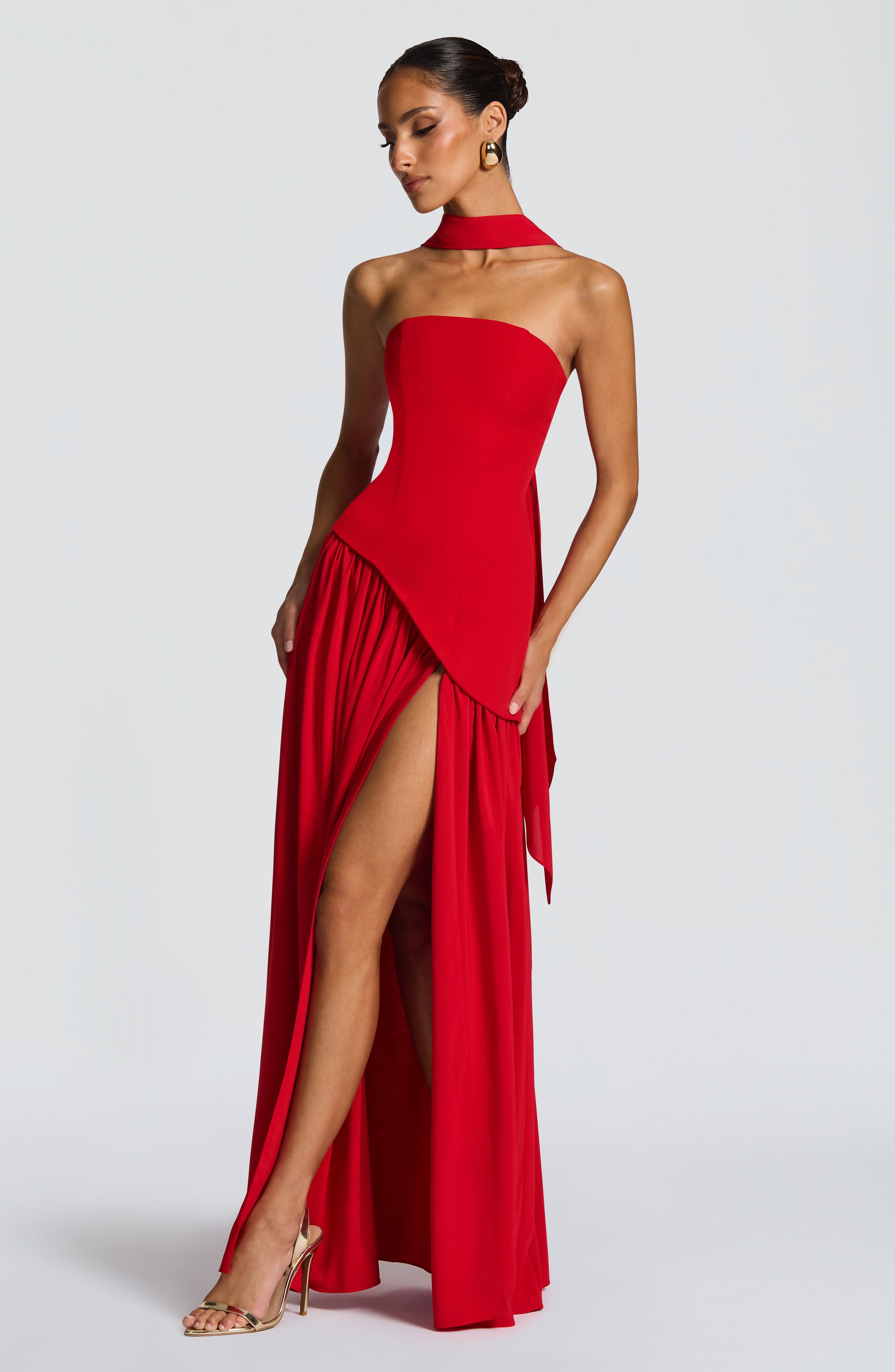 Sukienka Maliyah Maxi - Czerwona