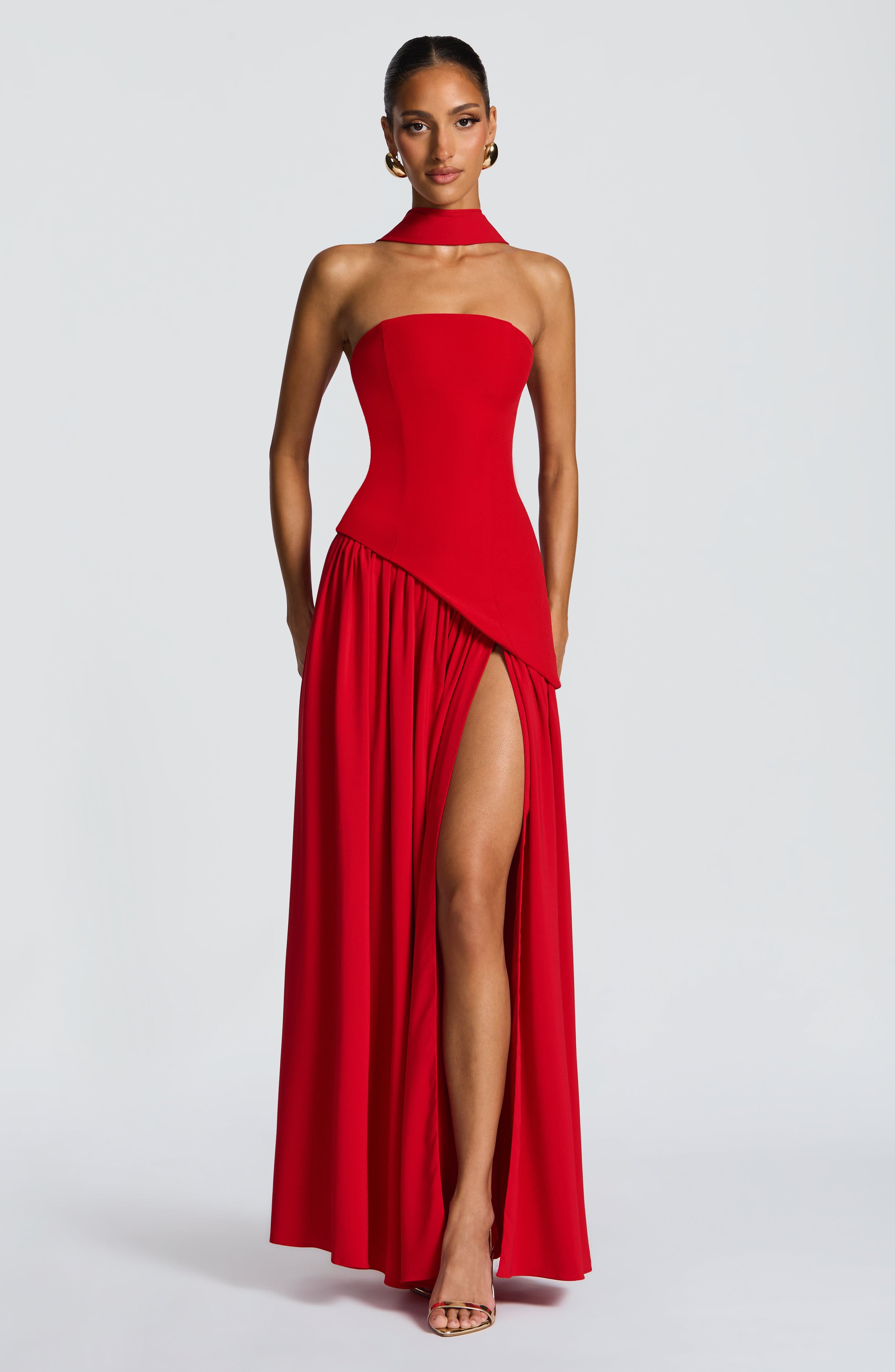 Sukienka Maliyah Maxi - Czerwona