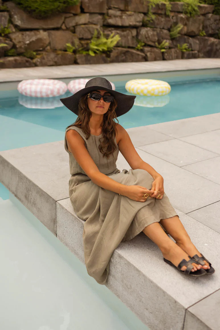 Sarah | Letnia sukienka w eleganckim khaki