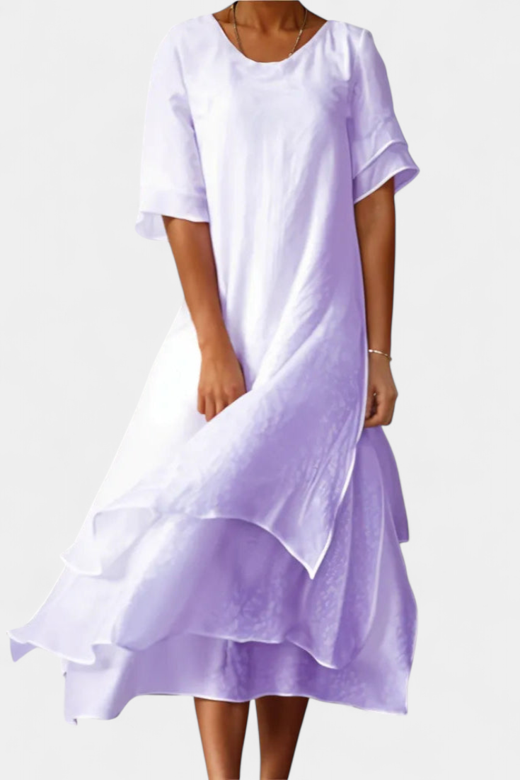 Elegancka Sukienka Maxi Eloise w Warstwach