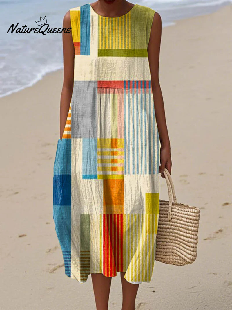 Poppy | Sukienka Patchwork Nowoczesna