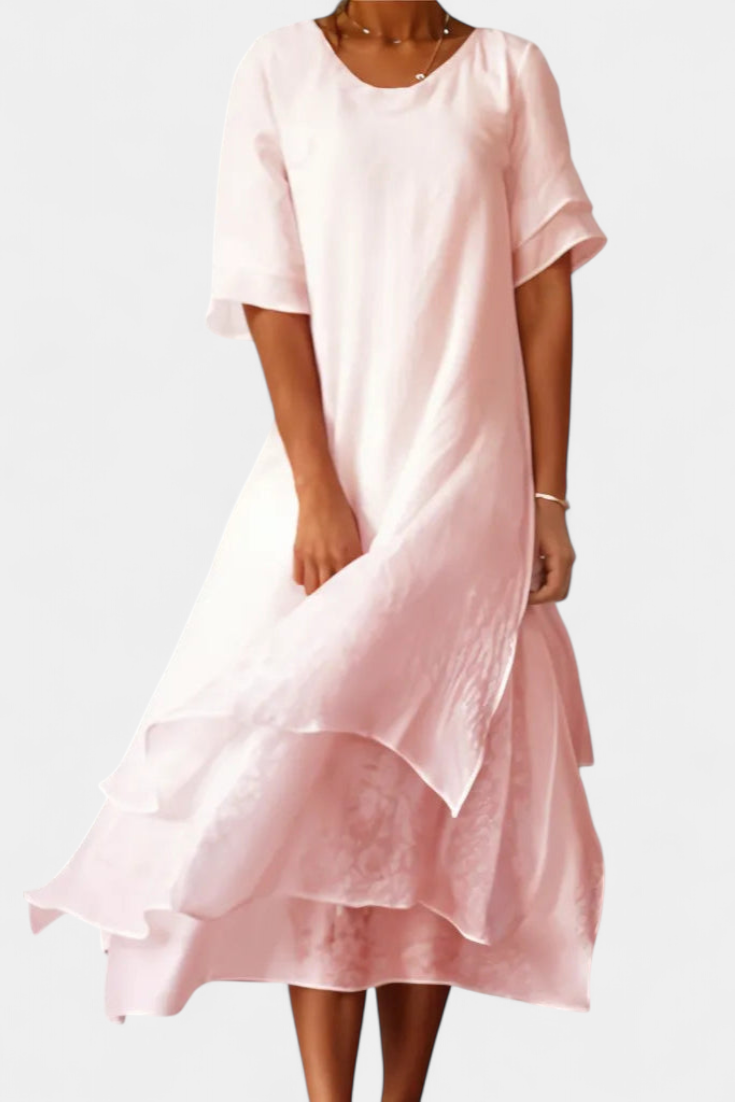 Elegancka Sukienka Maxi Eloise w Warstwach