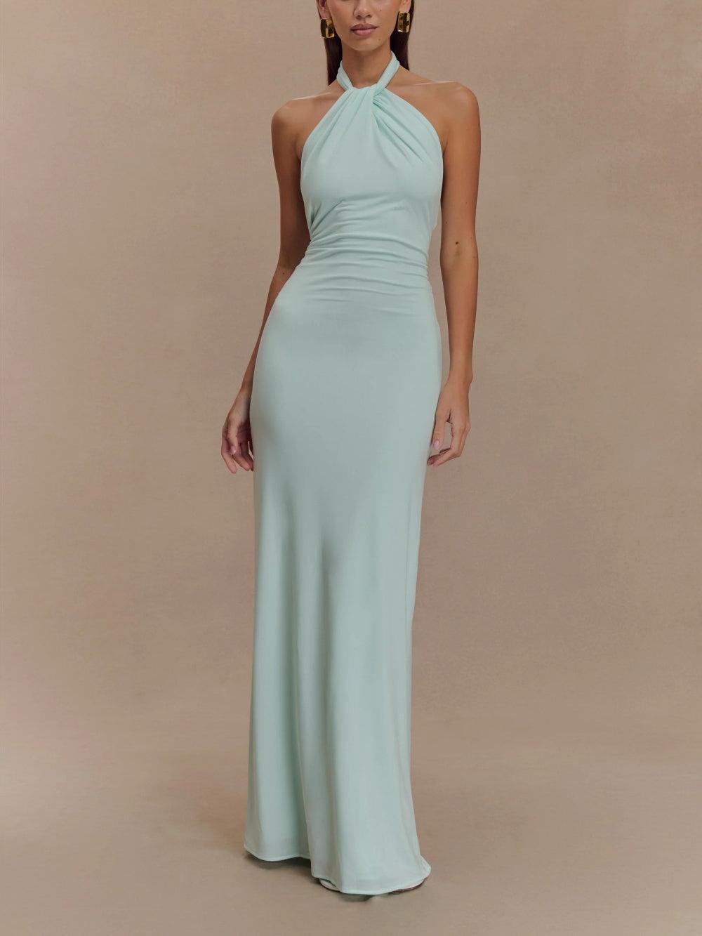 Sukienka Maxi Slinky Halter - Laguna