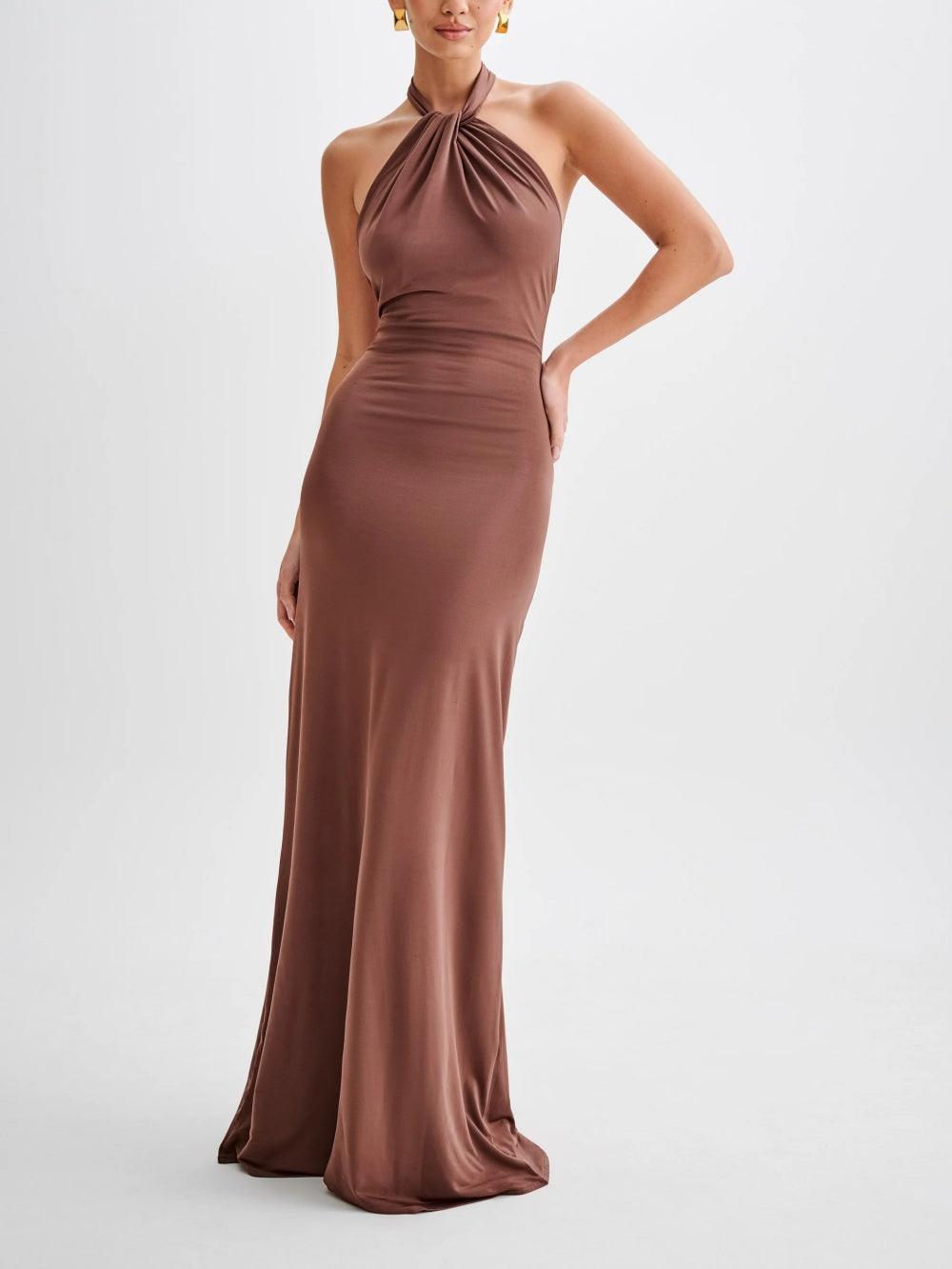 Sukienka Maxi Slinky Halter - Laguna