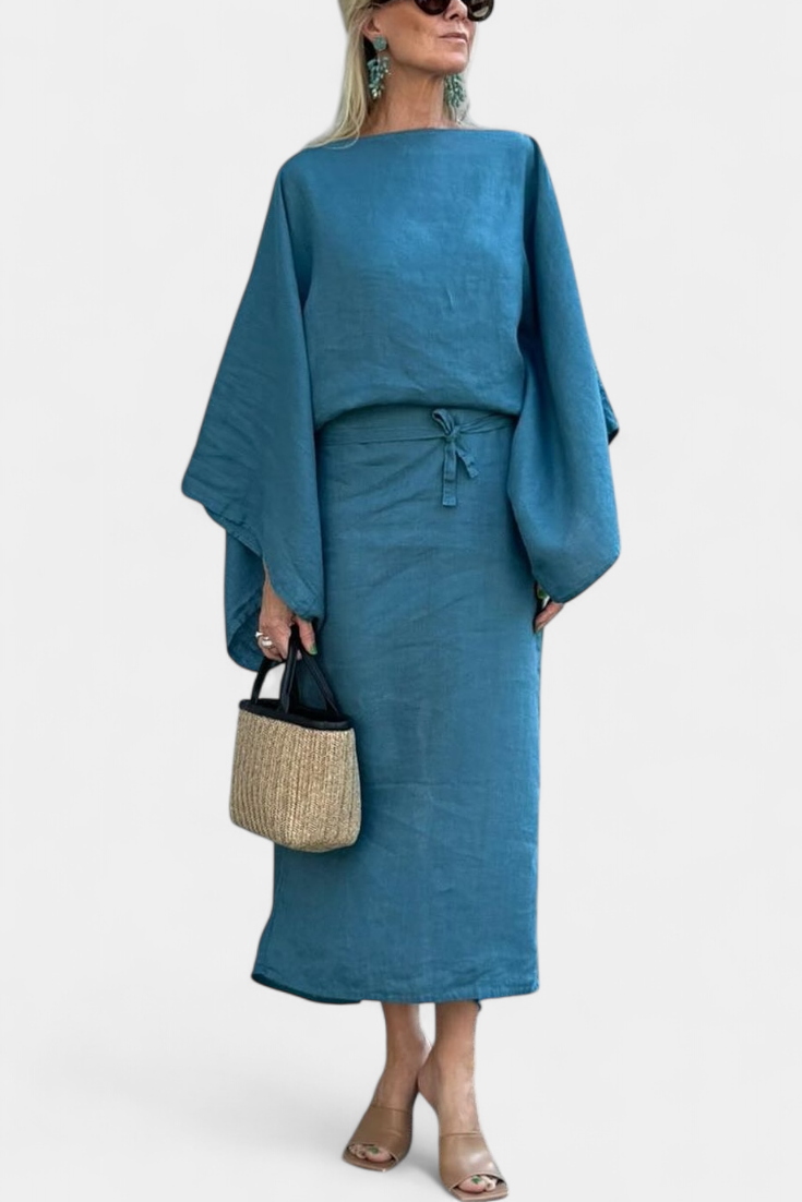 Kamilia Sukienka Kimono w Kolorze Karmazynowym