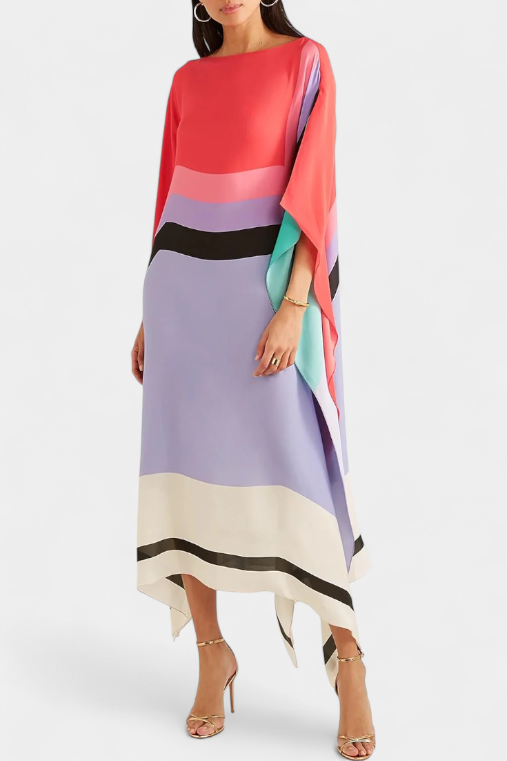 Elenora Kaftan Geometryczny o Szerokim Kroju