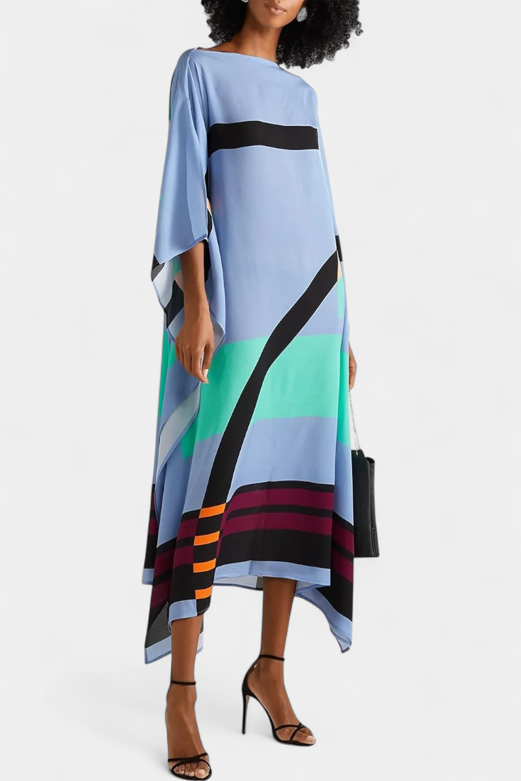 Elenora Kaftan Geometryczny o Szerokim Kroju
