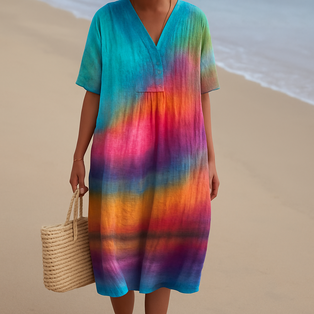SOLÈNE | Sukienka tie-dye zachód słońca