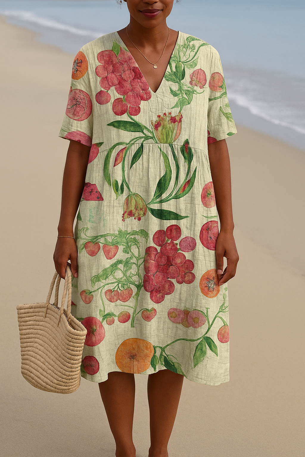 CÉLESTE | Sukienka botaniczna vintage
