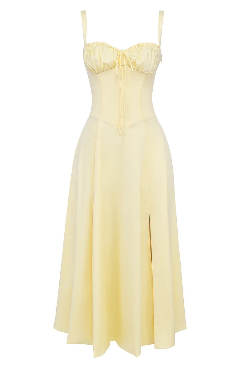 Kwiatowa sukienka bustier z formowaniem w talii