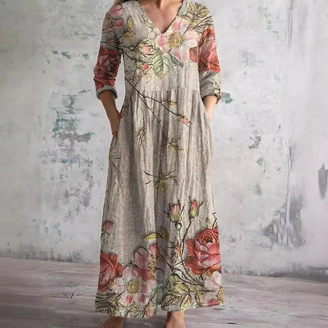 Élise | Sukienka Boho Lniana