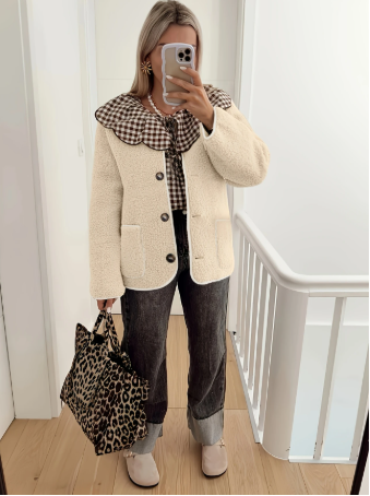 Lillia | Fleece'owa kurtka z guzikami