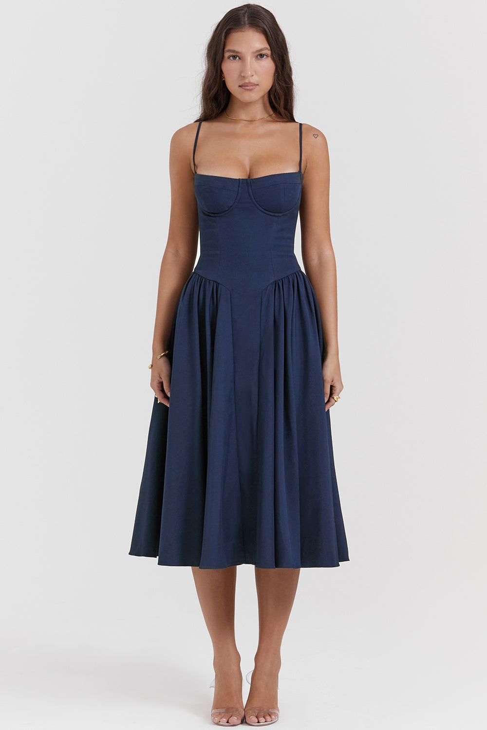 Celine | Sukienka Midi z Gorsetem
