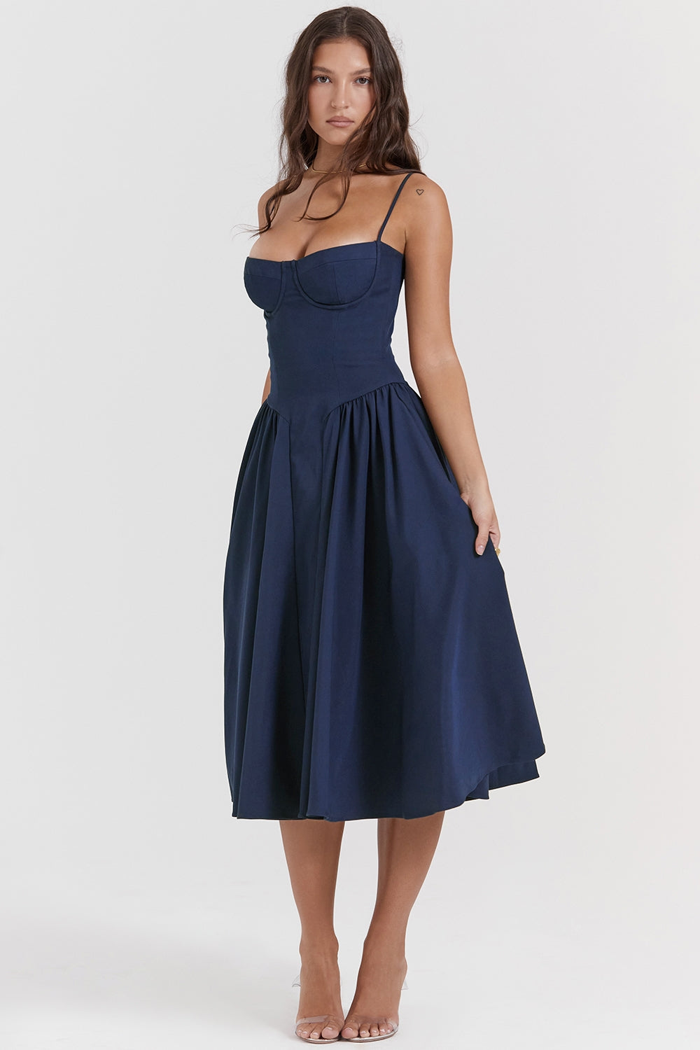 Celine | Sukienka Midi z Gorsetem
