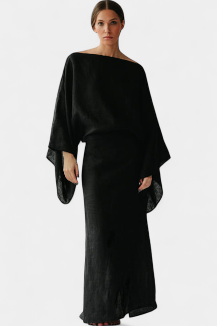 Kamilia Sukienka Kimono w Kolorze Karmazynowym