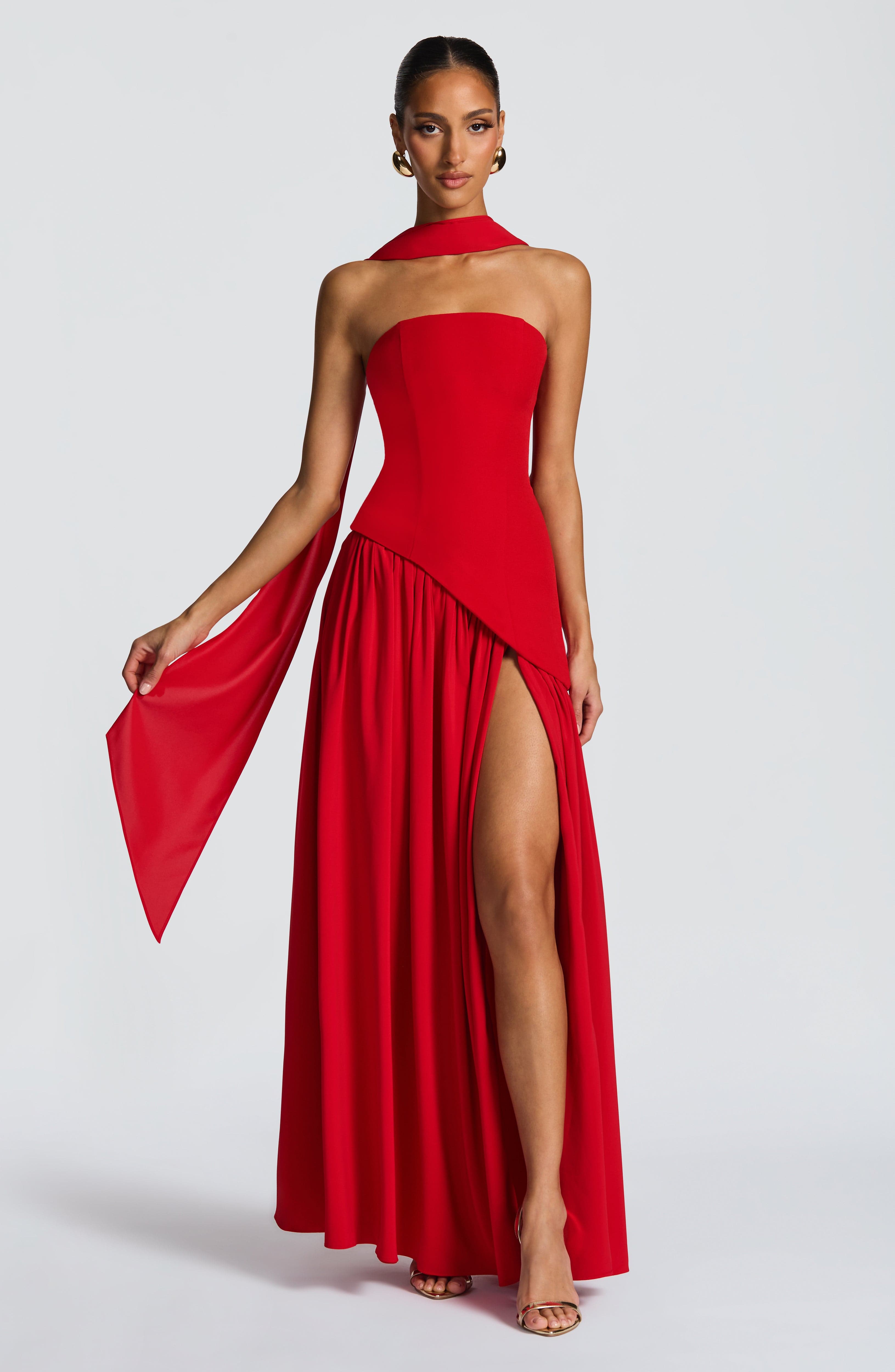 Sukienka Maliyah Maxi - Czerwona