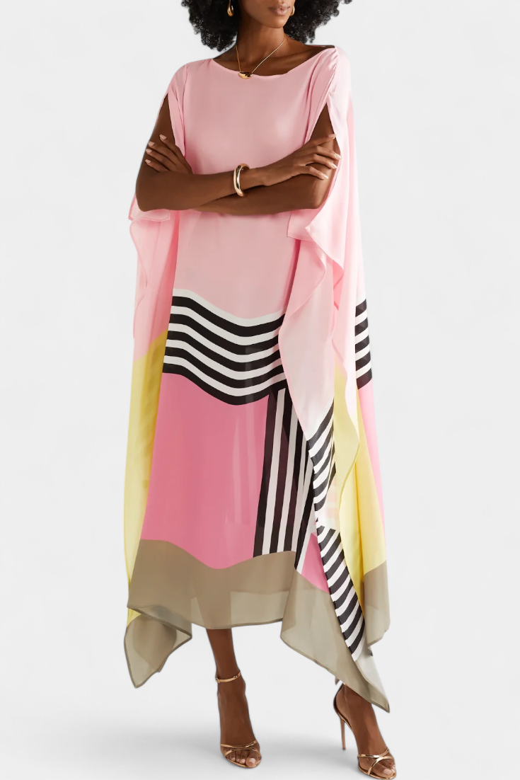 Elenora Kaftan Geometryczny o Szerokim Kroju